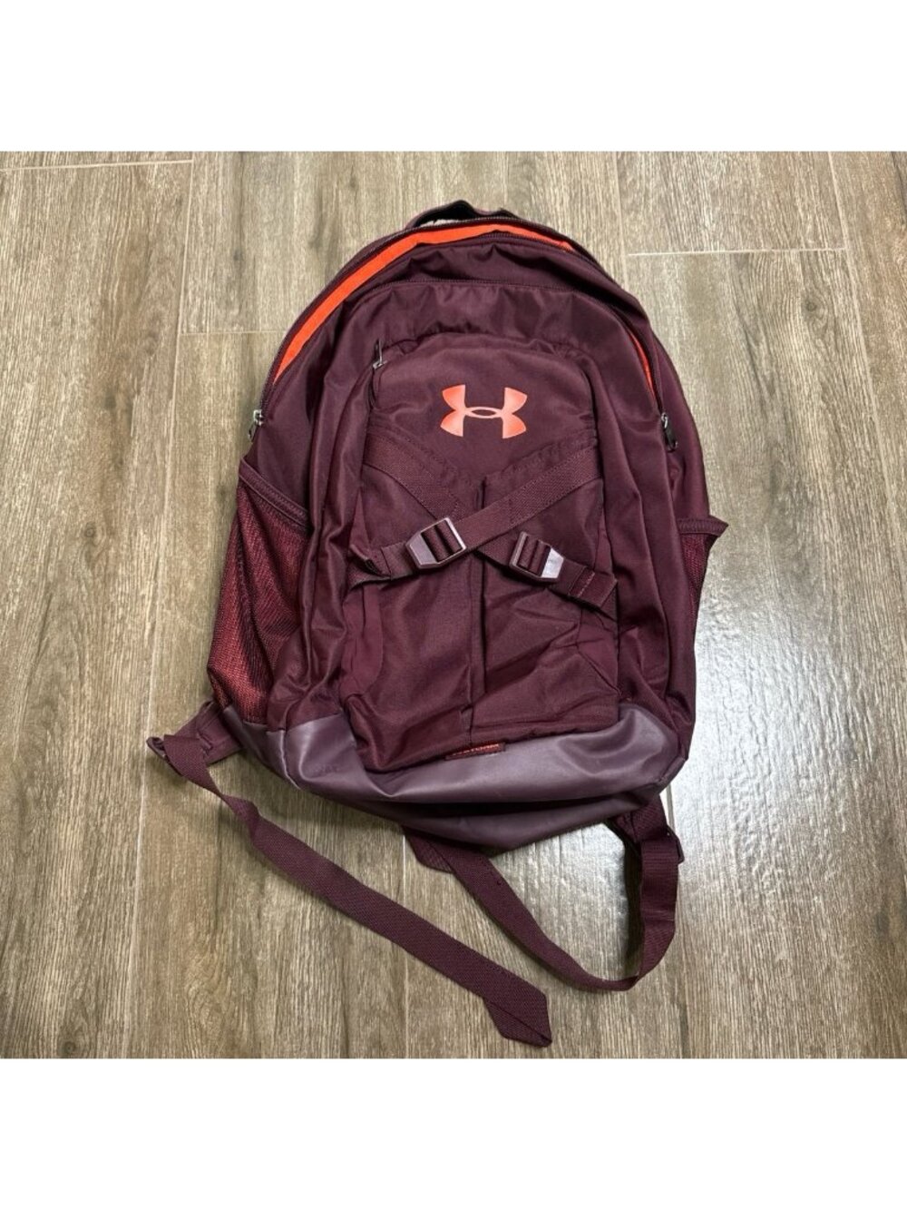 Under Armour Recruit 2.0 Backpack Maroon Orange Laptop Book Bag